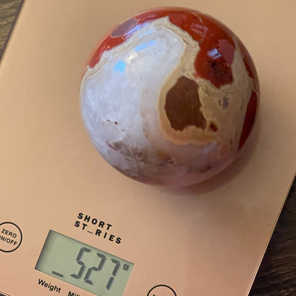 Large Red Agate gemstone spheres